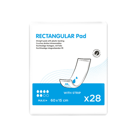 Présentation du produit ID Rectangular Pad Intraversable avec bande adhésive avec le packaging