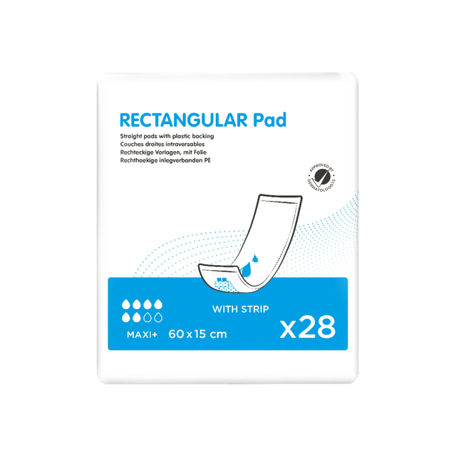 Présentation du produit ID Rectangular Pad Intraversable avec bande adhésive avec le packaging