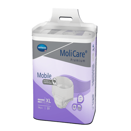 Présentation du produit MoliCare Mobile (8 gouttes) XL avec le packaging