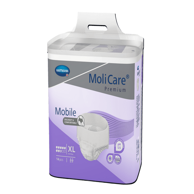 Présentation du produit MoliCare Mobile (8 gouttes) XL avec le packaging