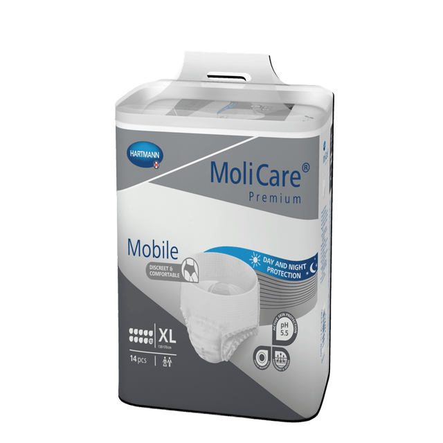 Présentation du produit MoliCare Mobile (10 gouttes) XL avec le packaging