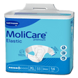 Présentation du produit MoliCare Premium Elastic (6 gouttes) XL avec le packaging