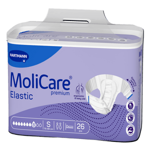 Présentation du produit MoliCare Premium Elastic (8 gouttes) S avec le packaging