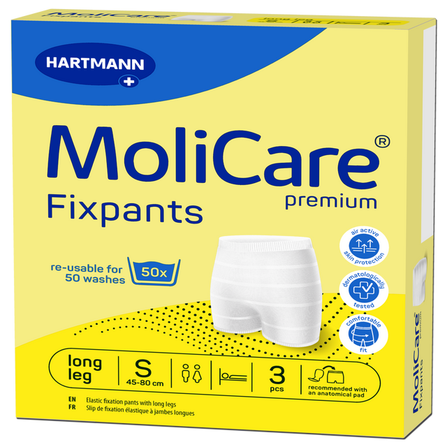 Présentation du produit Slips de maintien Molicare Fixpants S avec le packaging