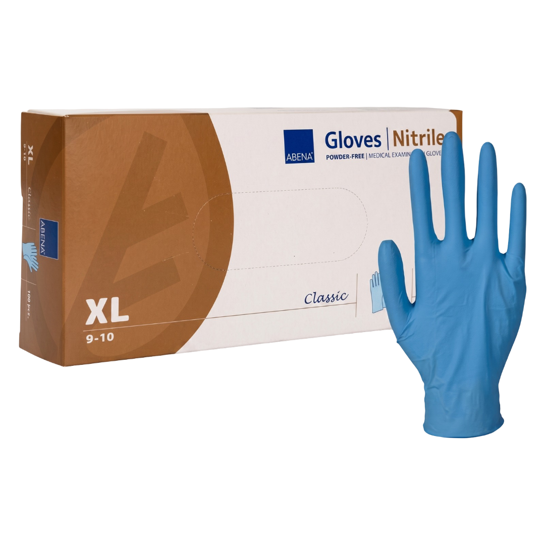 Gants Nitrile non poudrés Abena Extra-Large (taille 9/10)