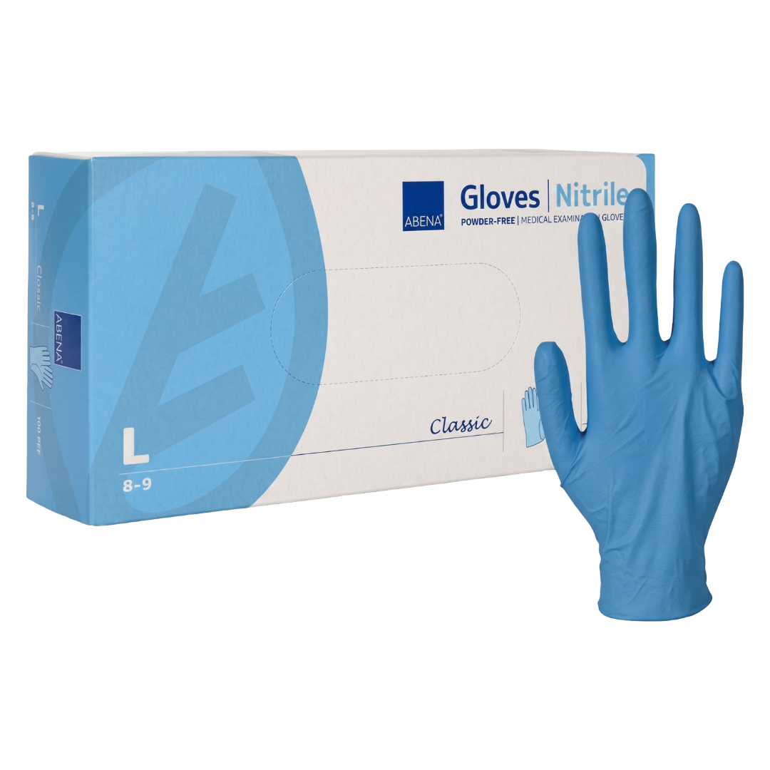 Gants Nitrile non poudrés Abena Médium (taille 7/8)